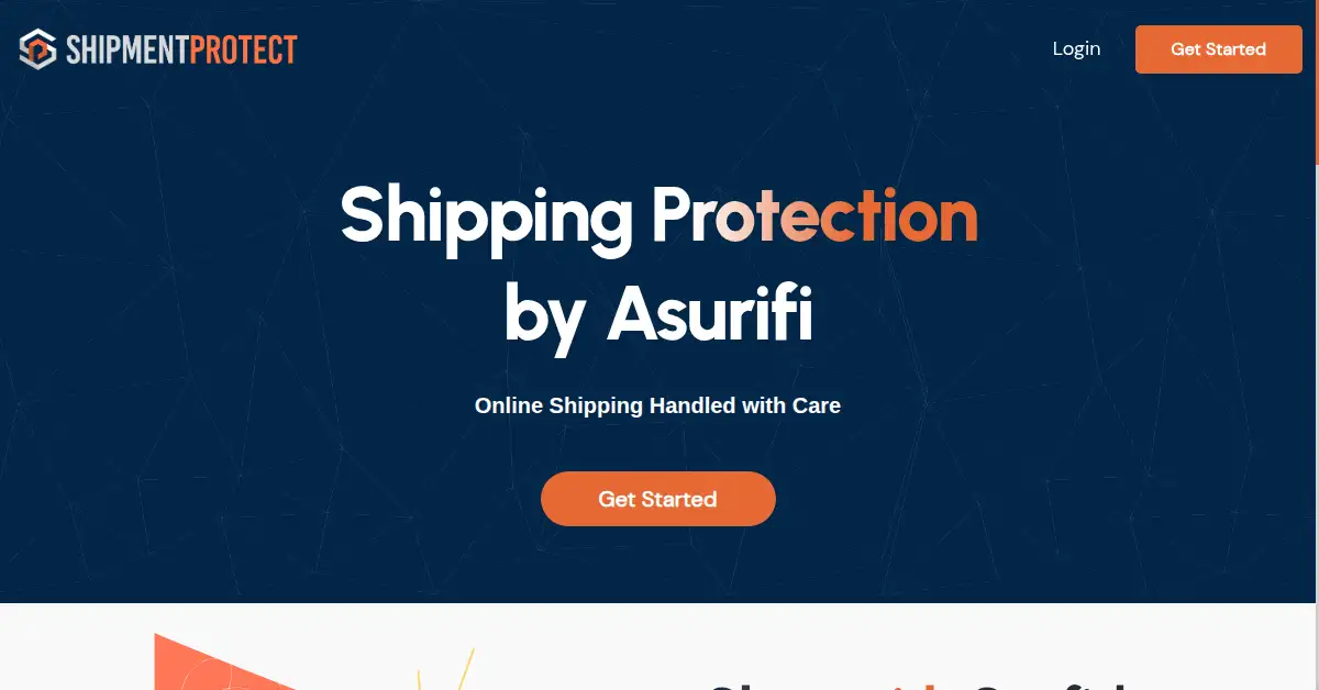 shipmentprotect.com as the Internet Archive first saved it, 22 Jul 2023