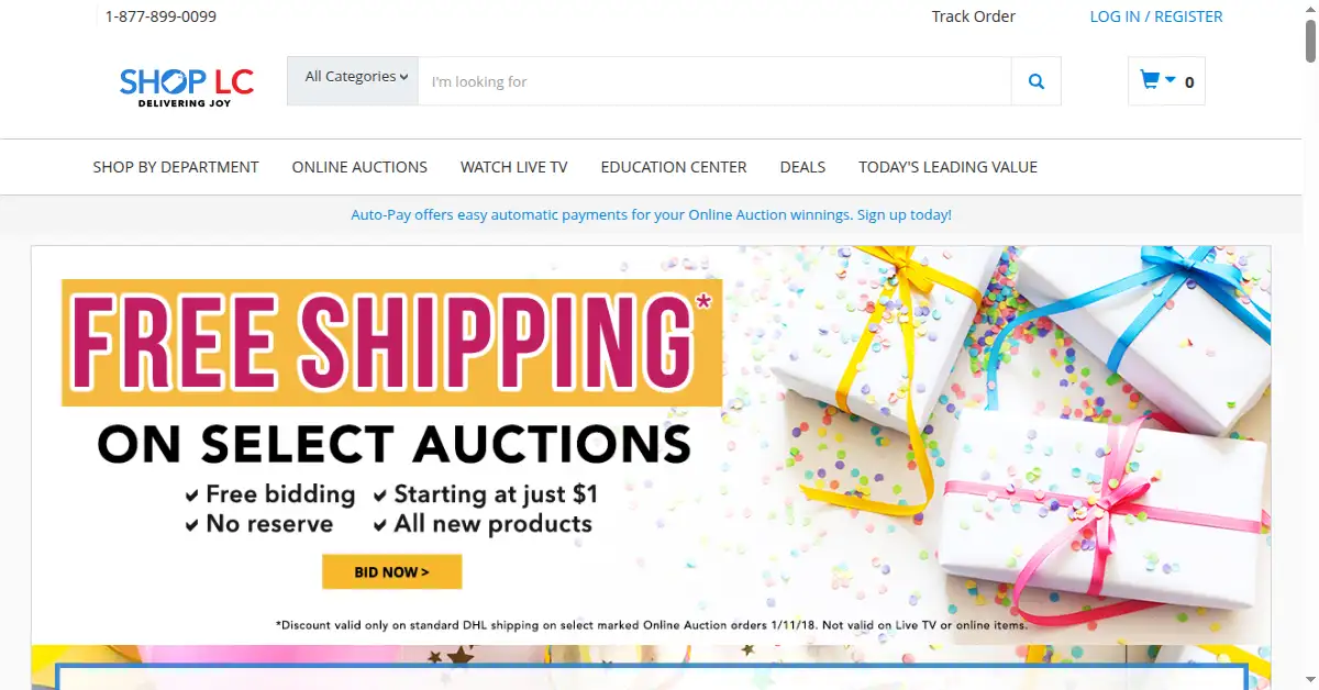 shoplc.com as the Internet Archive first saved it, 11 Jan 2018