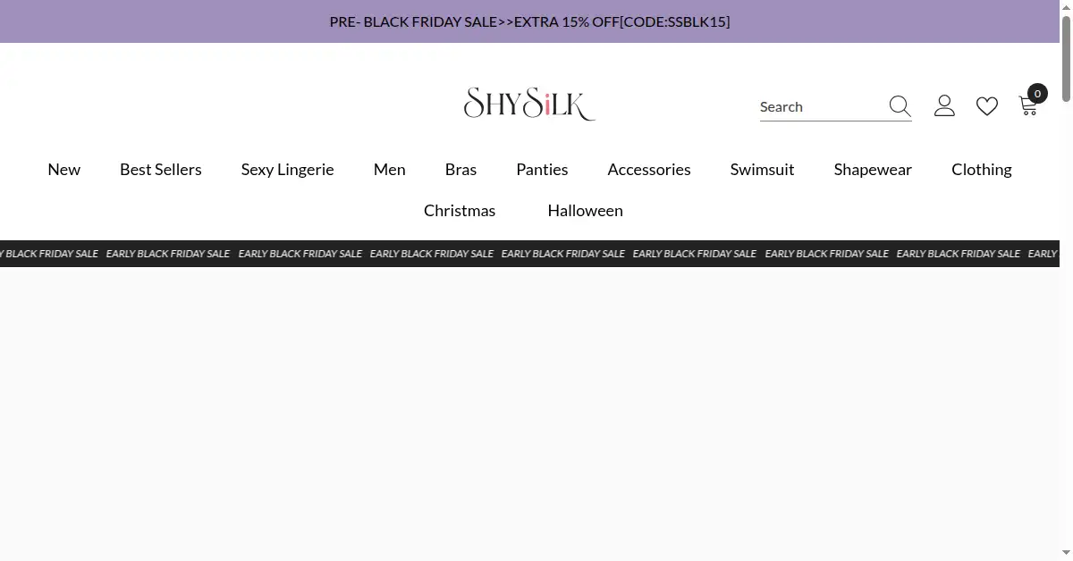 shysilk.com as the Internet Archive first saved it, 22 Nov 2025
