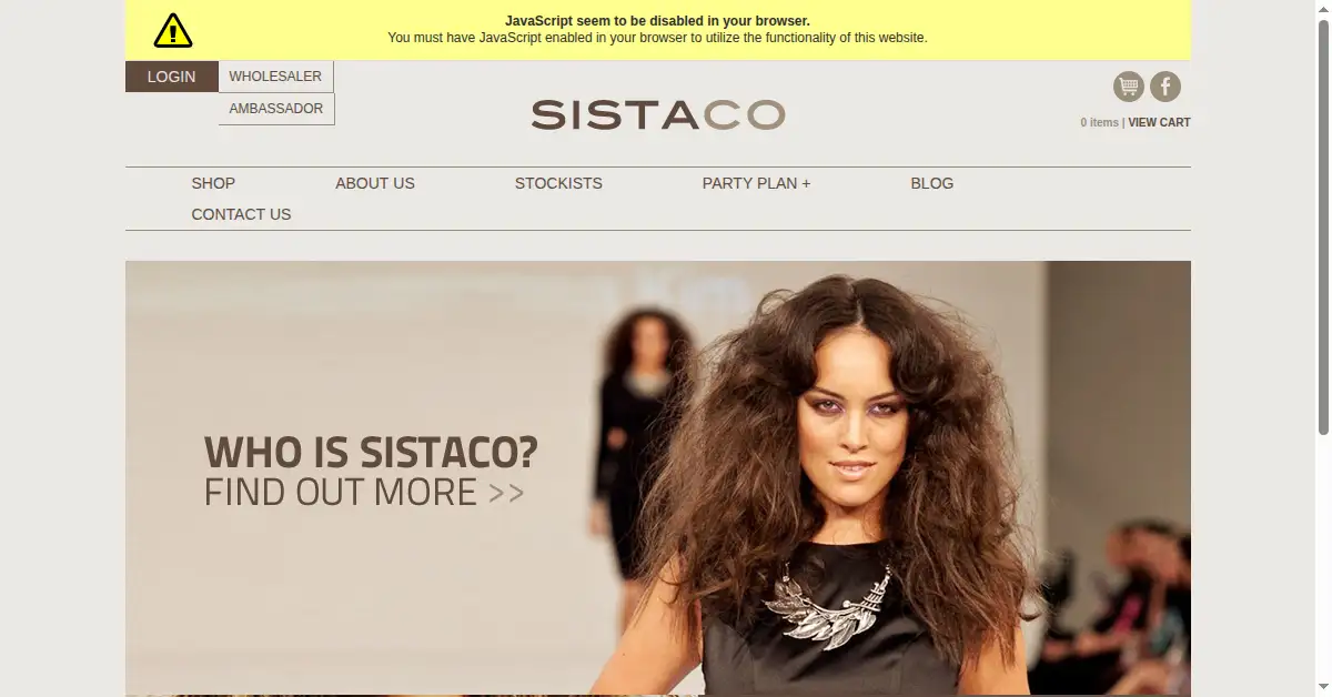 sistaco.com as the Internet Archive first saved it, 18 Mar 2012