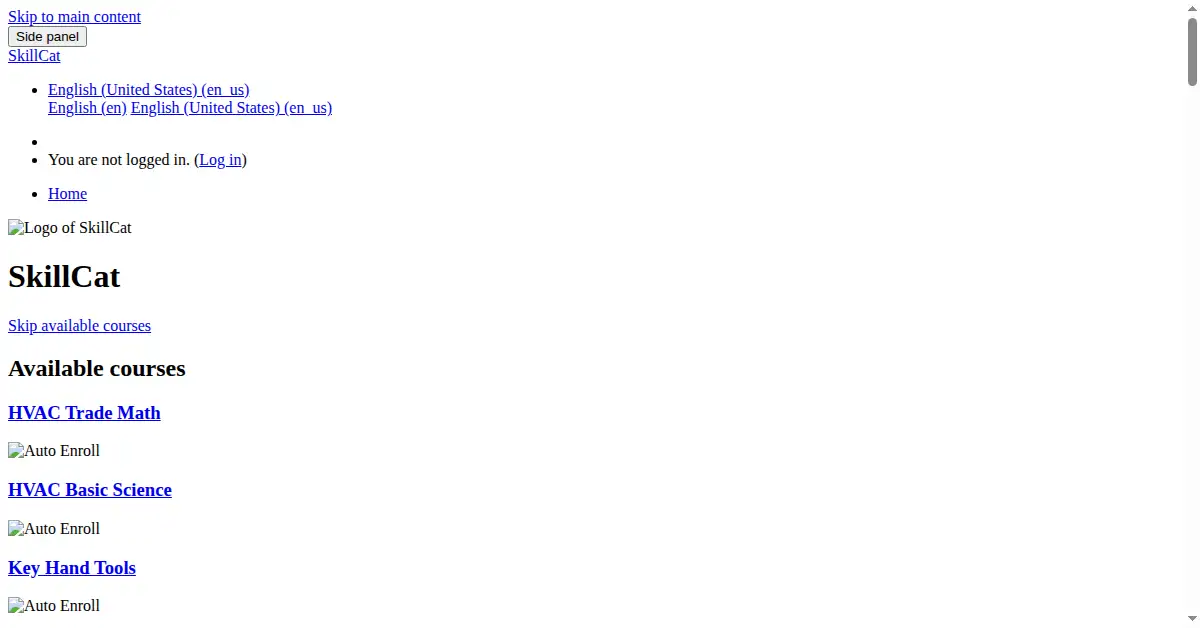 skillcat.app as the Internet Archive first saved it, 23 Mar 2022