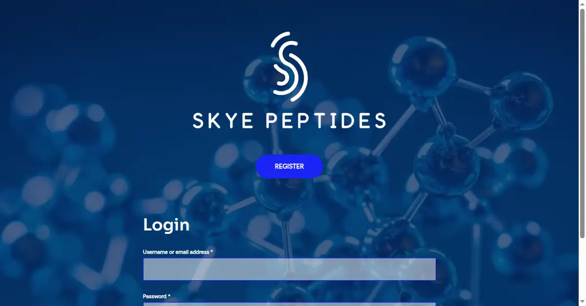 skyepeptides.com as the Internet Archive first saved it, 16 Nov 2023