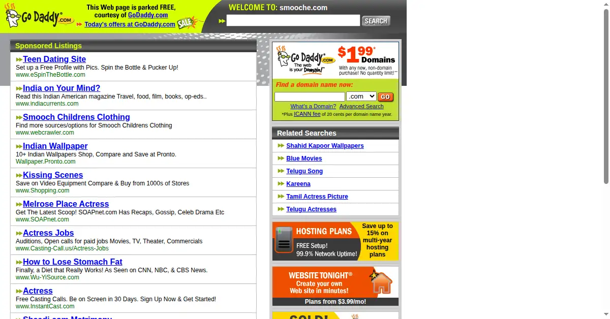 smooche.com as the Internet Archive first saved it, 21 Sep 2008