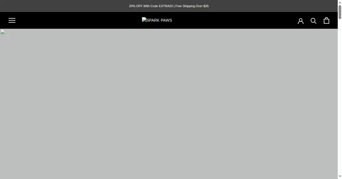 sparkpaws.com as the Internet Archive first saved it, 23 Jul 2019