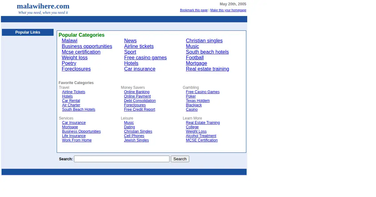 spotloan.com as the Internet Archive first saved it, 8 Feb 2005