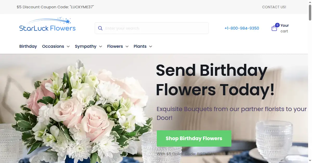 starluckflowers.com as the Internet Archive first saved it, 1 Mar 2024
