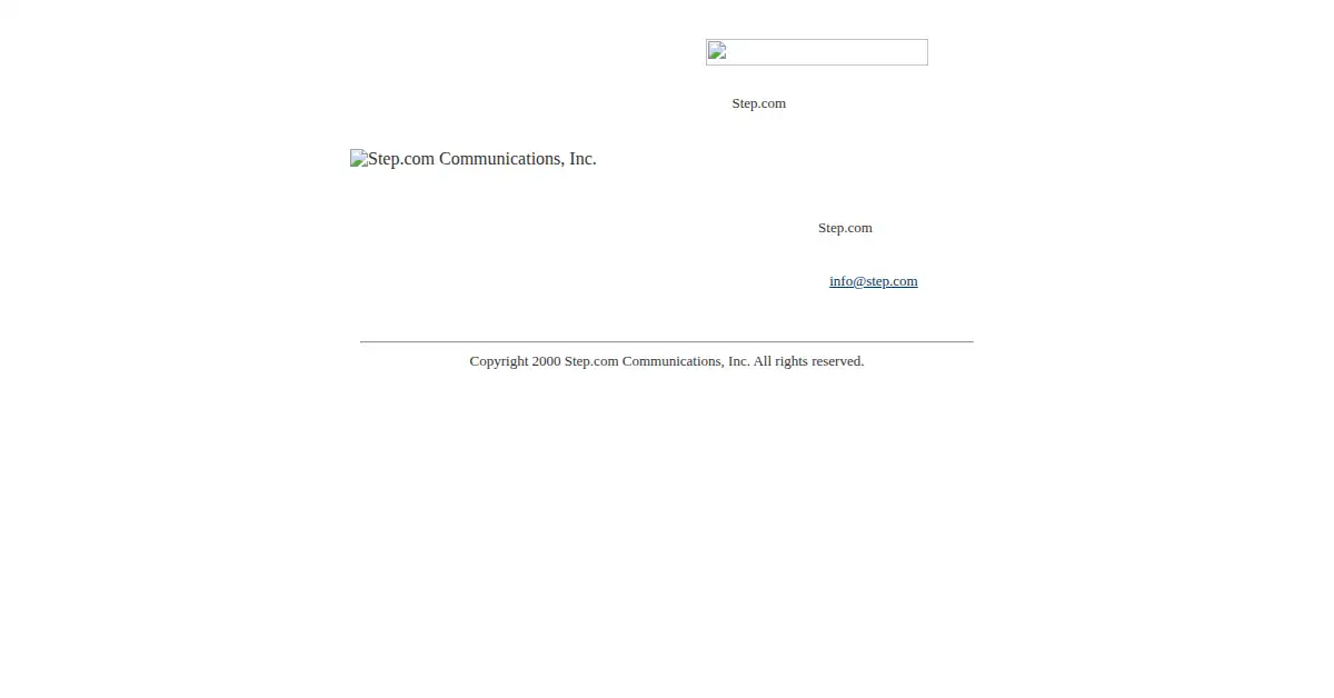 step.com as the Internet Archive first saved it, 10 May 2000