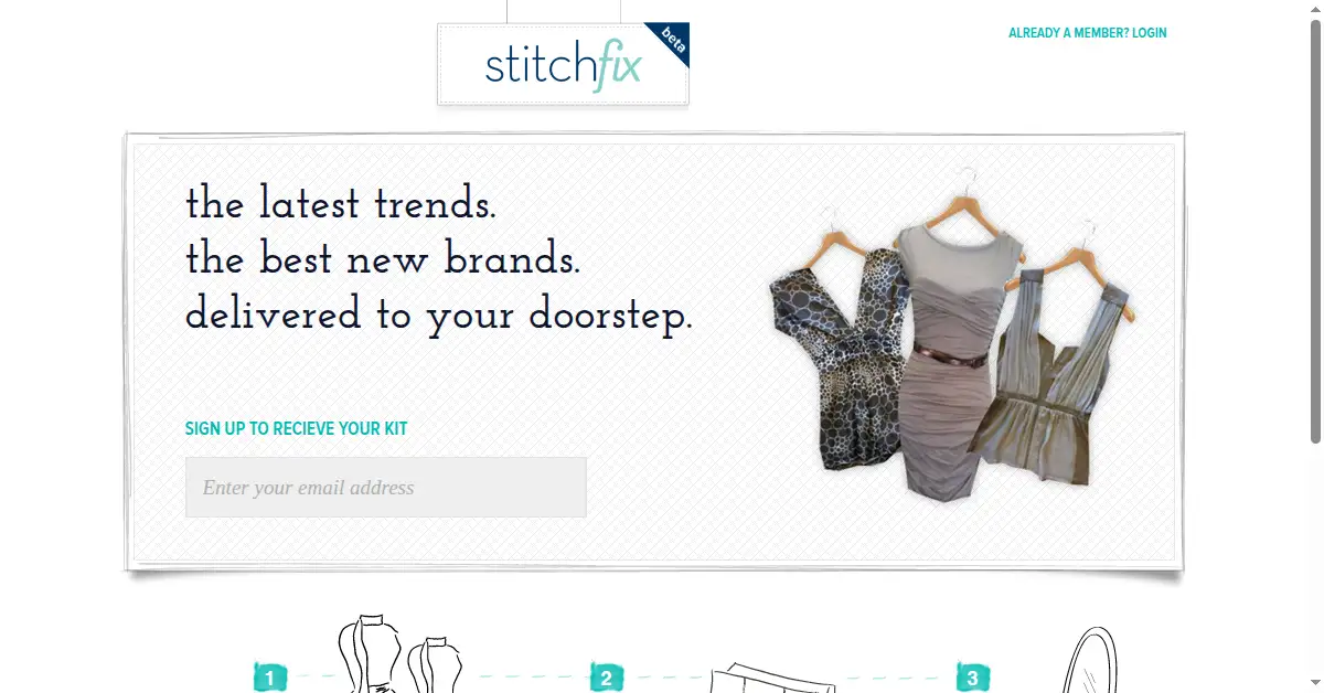 stitchfix.com as the Internet Archive first saved it, 24 Sep 2011