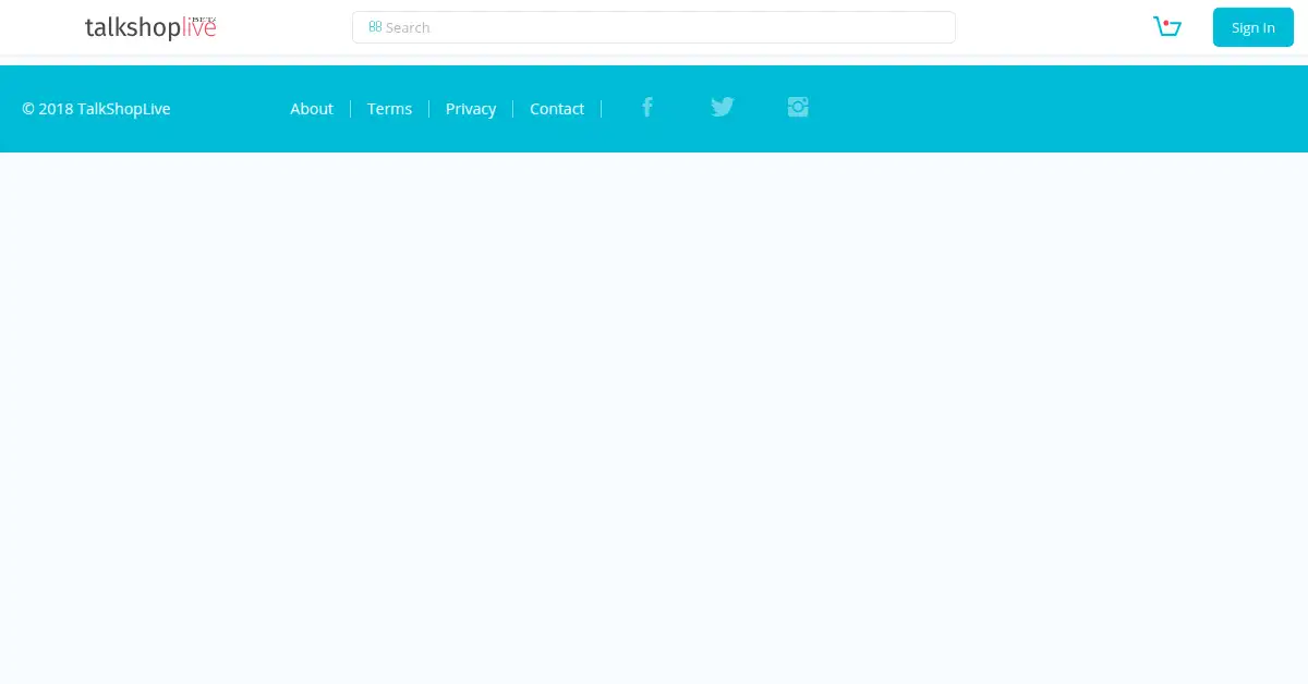 talkshop.live as the Internet Archive first saved it, 25 May 2018