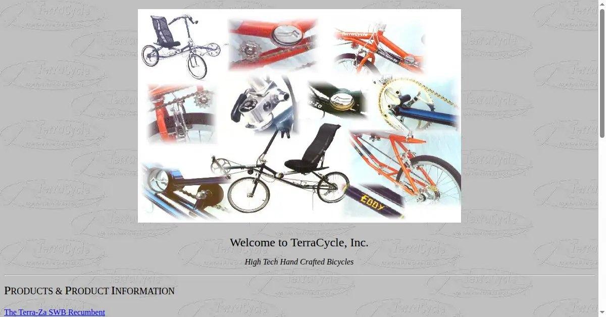 terracycle.com as the Internet Archive first saved it, 27 Sep 2001
