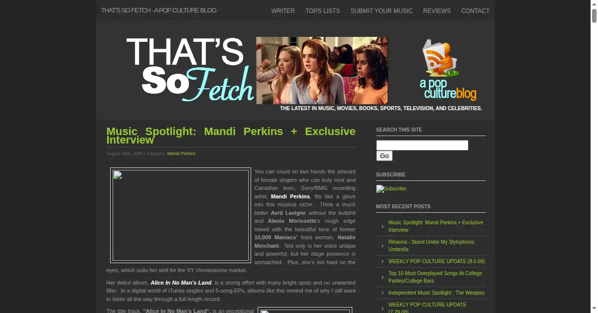 thatssofetch.com as the Internet Archive first saved it, 9 Aug 2008