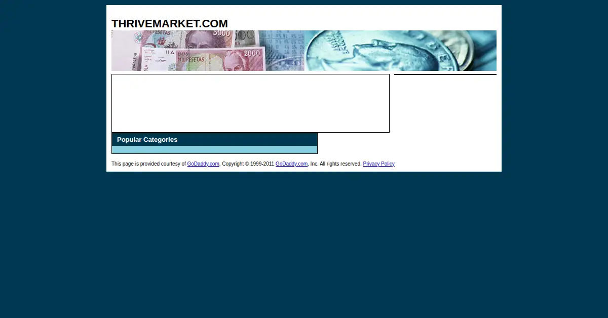 thrivemarket.com as the Internet Archive first saved it, 10 Feb 2011