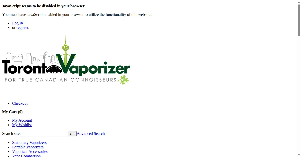 torontovaporizer.ca as the Internet Archive first saved it, 18 Nov 2011