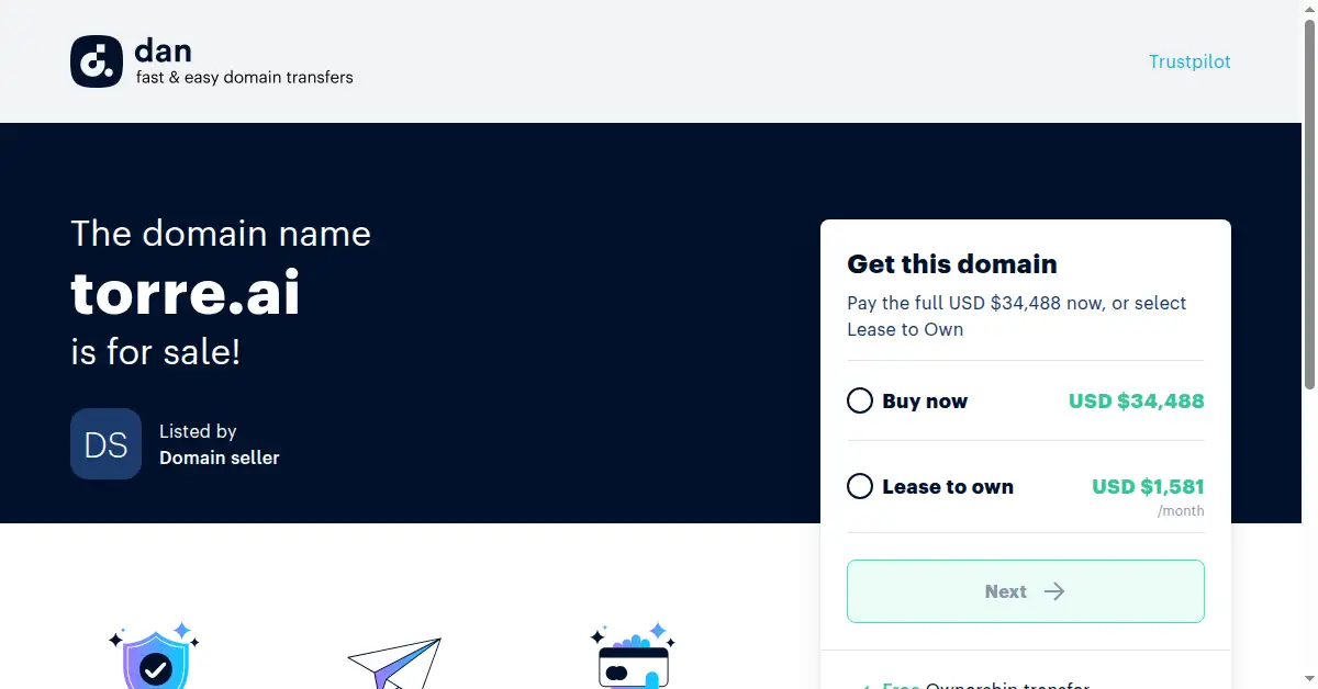 torre.ai as the Internet Archive first saved it, 27 Sep 2021