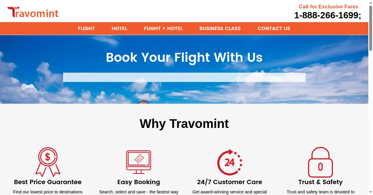 travomint.com as the Internet Archive first saved it, 19 May 2017