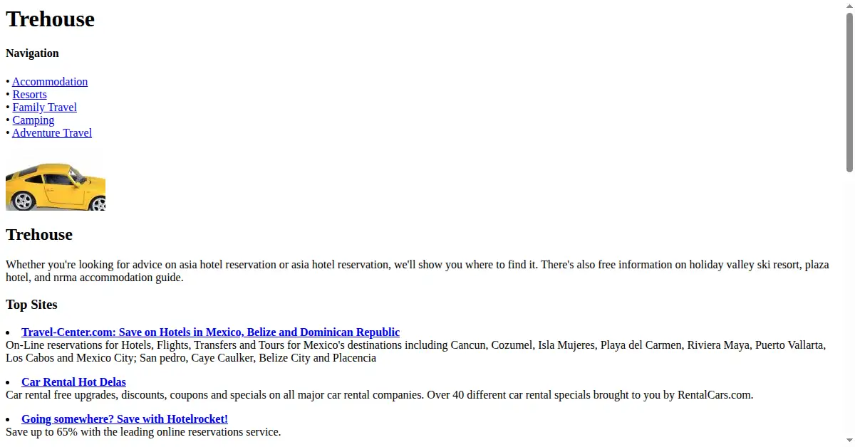 trehouse.com as the Internet Archive first saved it, 20 Mar 2003