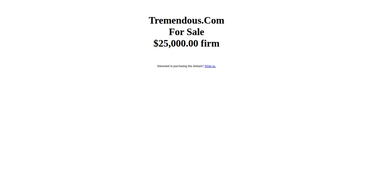 tremendous.com as the Internet Archive first saved it, 22 Feb 1998