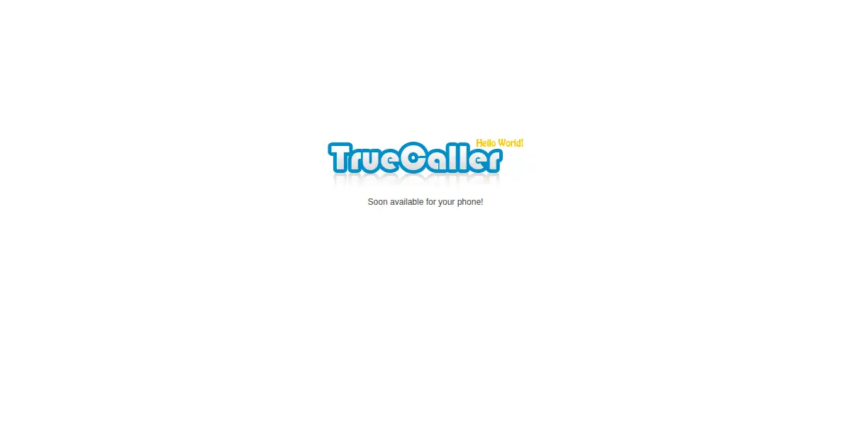 truecaller.com as the Internet Archive first saved it, 20 Mar 2009
