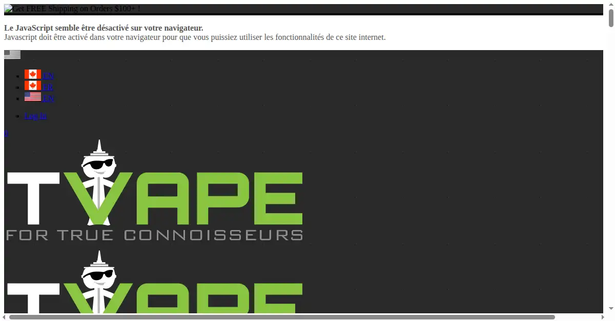 tvape.com as the Internet Archive first saved it, 18 Jun 2017