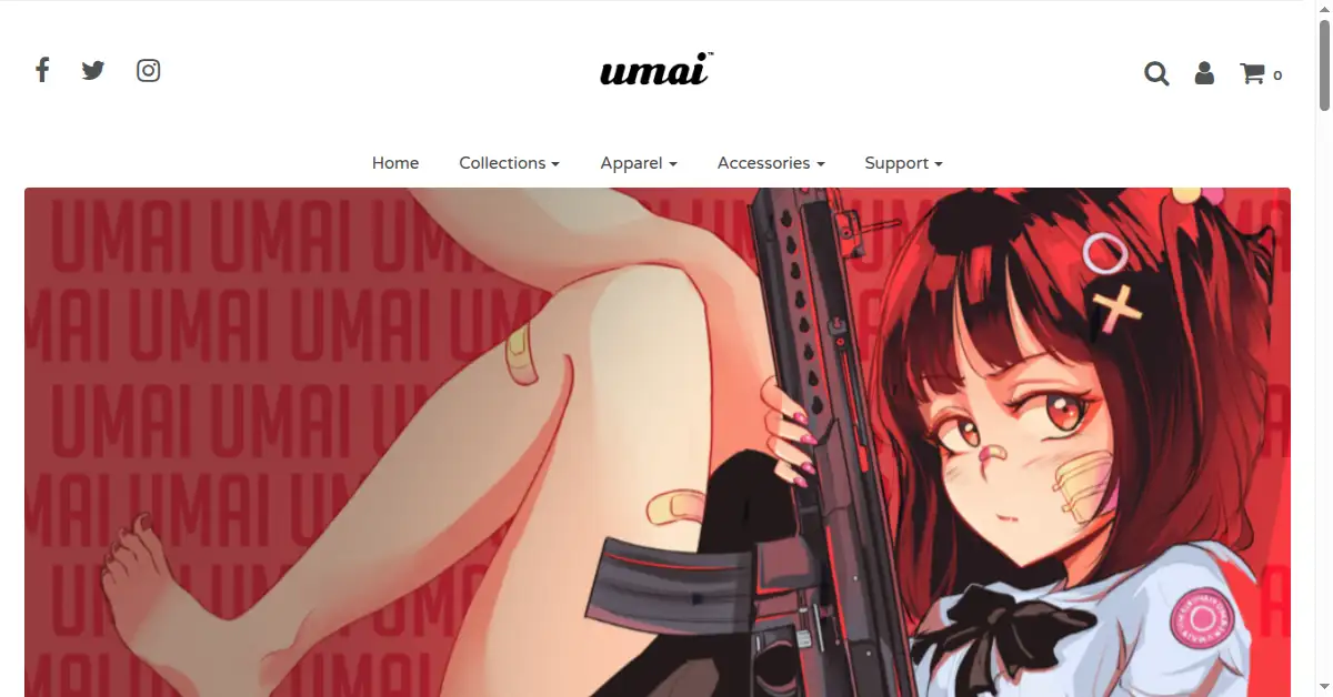 umaiclothing.com as the Internet Archive first saved it, 24 Jan 2020
