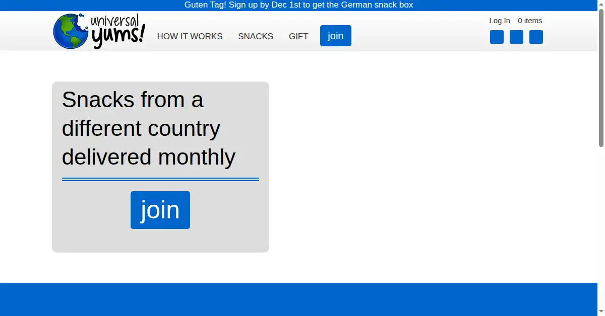 universalyums.com as the Internet Archive first saved it, 6 Oct 2014