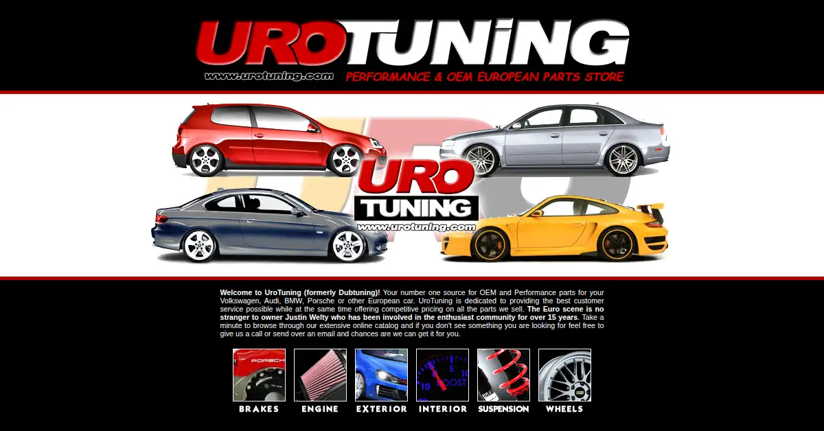 urotuning.com as the Internet Archive first saved it, 20 Nov 2009
