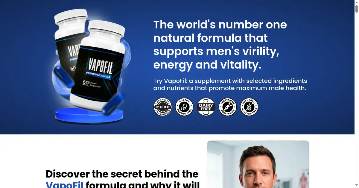 vapofil.com as the Internet Archive first saved it, 20 Jan 2026