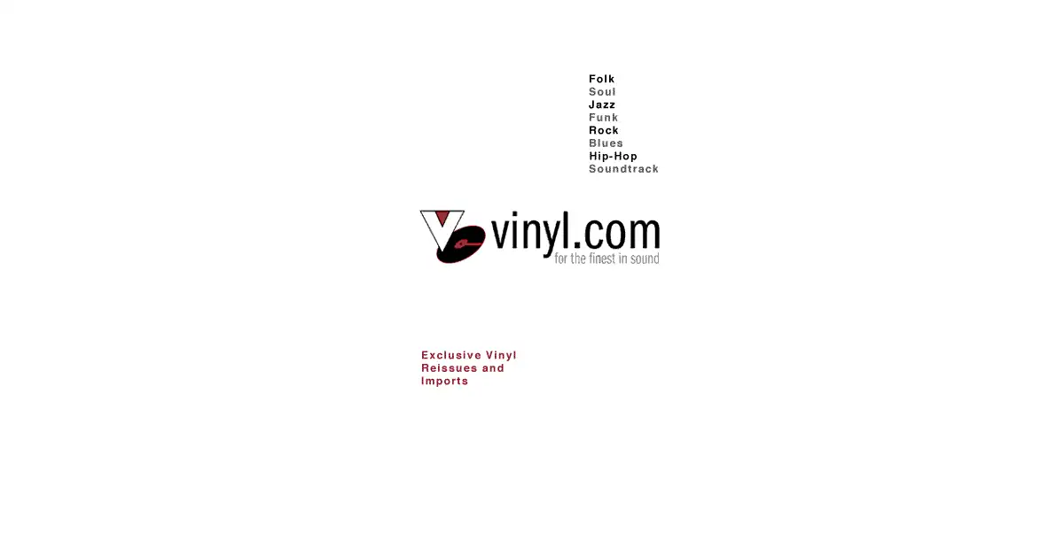 vinyl.com as the Internet Archive first saved it, 12 Oct 1999