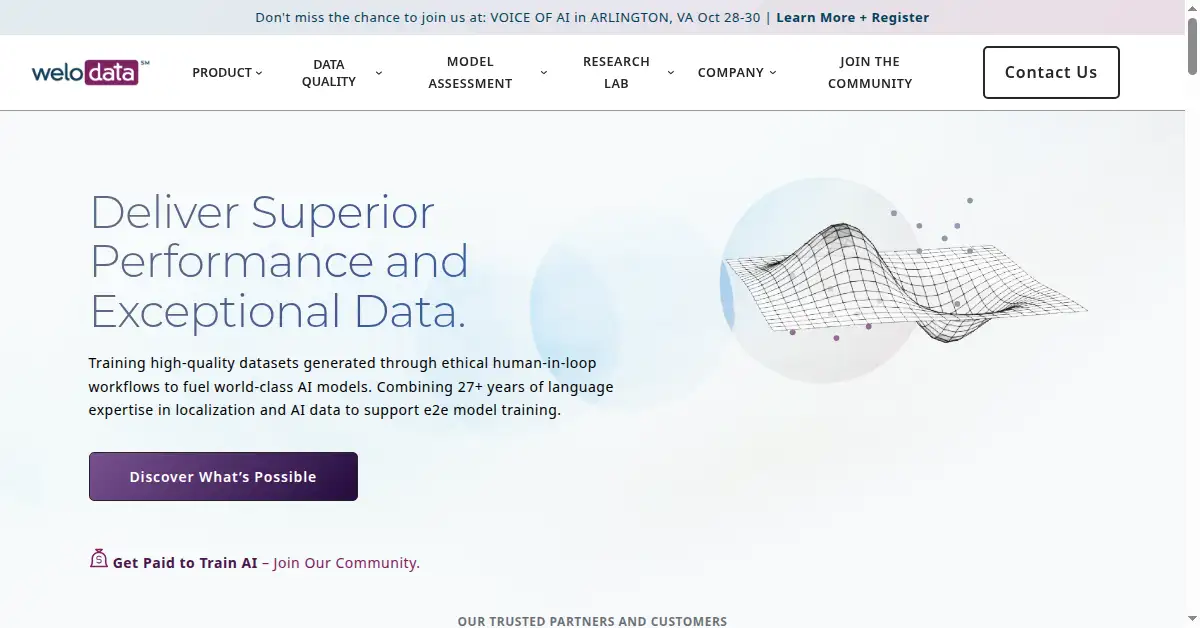 welodata.ai as the Internet Archive first saved it, 22 Oct 2024