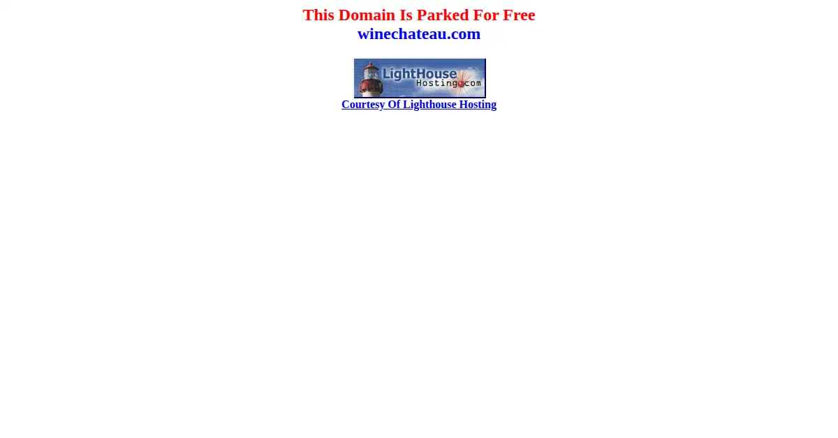 winechateau.com as the Internet Archive first saved it, 20 Jul 2003