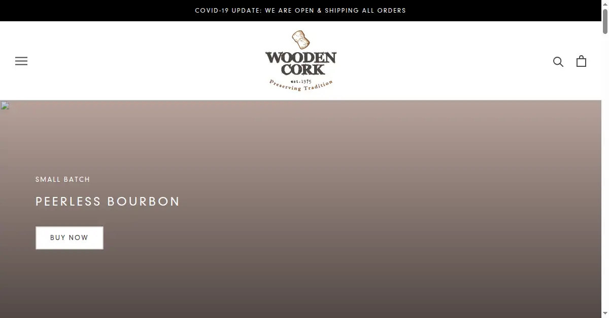 woodencork.com as the Internet Archive first saved it, 30 Apr 2020