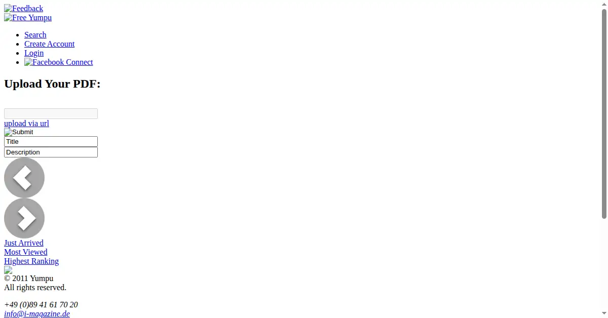 yumpu.com as the Internet Archive first saved it, 22 Jan 2012
